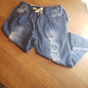 Drawstring jeans